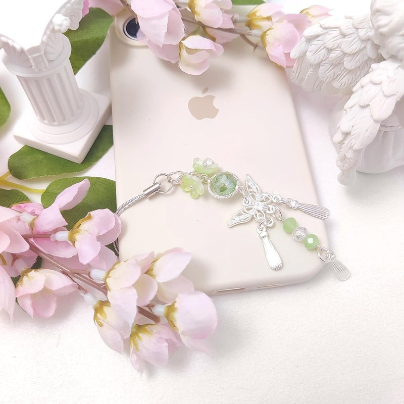 cioatu Y2K Cute Phone Charms Set - Aesthetic Cherry,Flower, Butterfly & Star Cell Phone Straps, Kawaii PhoneAccessories for Bag Keychain, AirPods, Camera Decor - Image 3